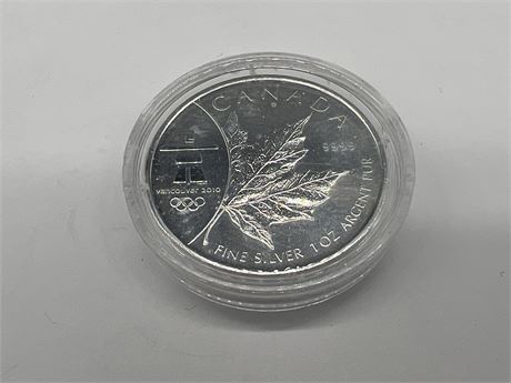 1 OZ 999 FINE SILVER VANCOUVER OLYMPIC COIN