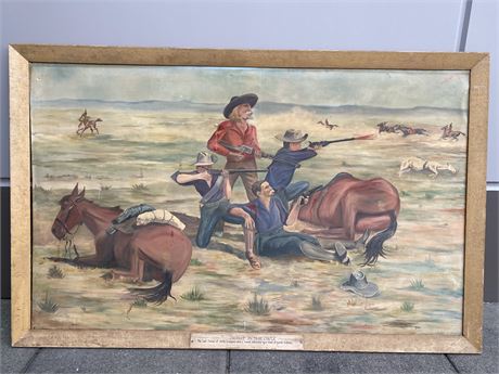 (8.5 FEET) GIANT 1956 PAINTING (8.5ftX5.5ft)