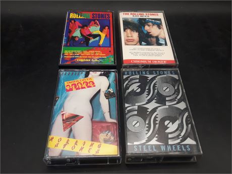 COLLECTION OF ROLLING STONES CASSETTE TAPES - VERY GOOD CONDITION