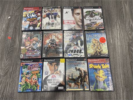 12 PS2 GAMES 1 SEALED