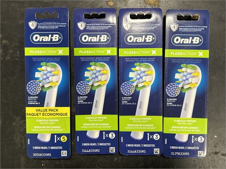 (NEW) ORAL B FLOSS ACTION BRUSH HEADS