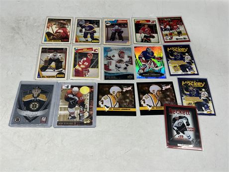 16 MISC NHL CARDS INCLUDING ROOKIES