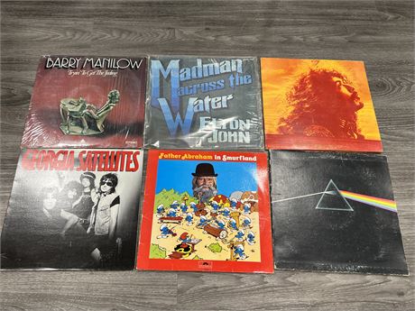 6 MISC RECORDS - VG (Slightly scratched)
