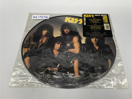 KISS - CRAZY NIGHTS PICTURE DISC UK 1987 PRESSING - NEAR MINT (NM)