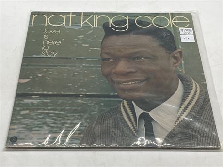ORIGINAL 1974 US PRESS NAT KING COLE - LOVE IS HERE TO STAY - VG+