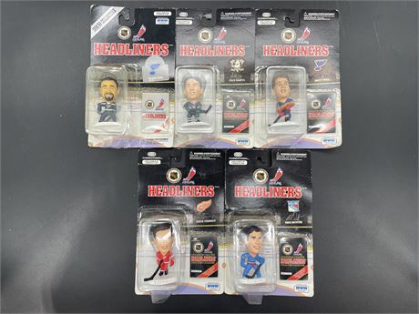 5 NHL HEADLINERS COLLECTABLES