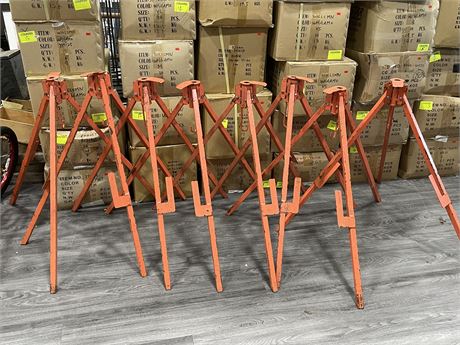 LOT OF 8 SUPPORT STANDS FOR CONSTRUCTION SIGNS