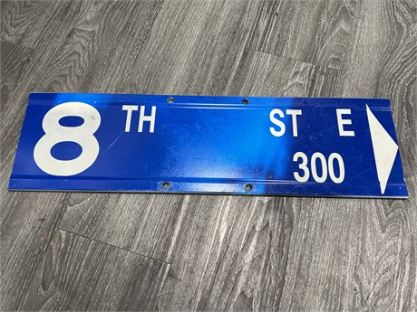 NEW WESTMINSTER 8TH STREET METAL SIGN (24” wide)