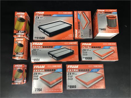 LOT OF NEW FRAM AIR FILTERS