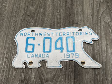 1979 NORTH WEST TERRITORIES LICENSE PLATE