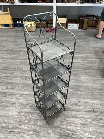 5 TIER WROUGHT IRON PLANT STAND - 43” TALL