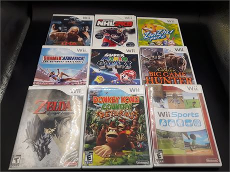 COLLECTION OF WII GAMES - VERY GOOD CONDITION