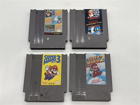 4 NES SUPER MARIO GAMES