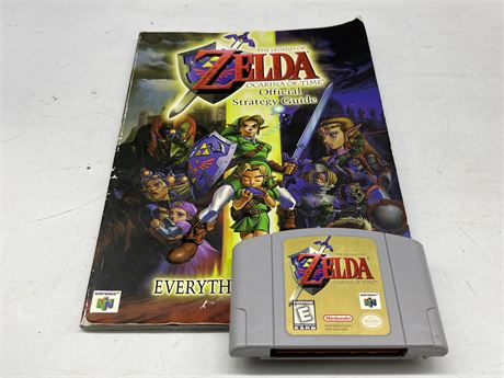 N64 ZELDA OCARINA OF TIME WITH OFFICIAL STRATEGY GUIDE