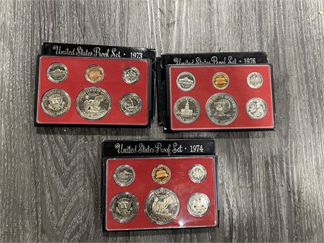 3 US COIN PROOF SETS