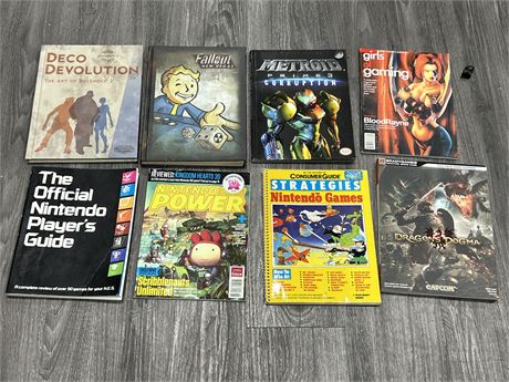 8 VIDEO GAME GUIDES / MAGS
