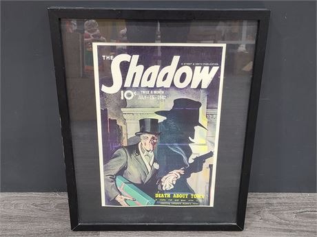 FRAMED THE SHADOW DEATH ABOUT TOWN PRINT (21"x17")