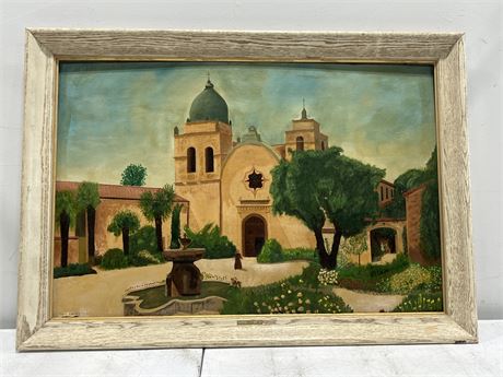 ORIGINAL SIGNED PAINTING ON BOARD BY CECIL ROBERTS (40.5”x28.5”)
