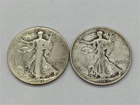 1941 & 1945 LIBERTY COINS