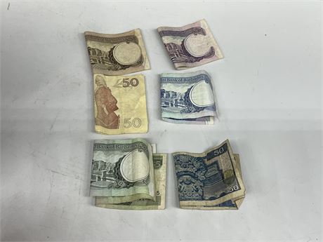 44 DOLLARS BARBADOS BILLS AND OTHERS