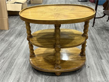 VINTAGE 3 TIER TABLE (2ft tall)