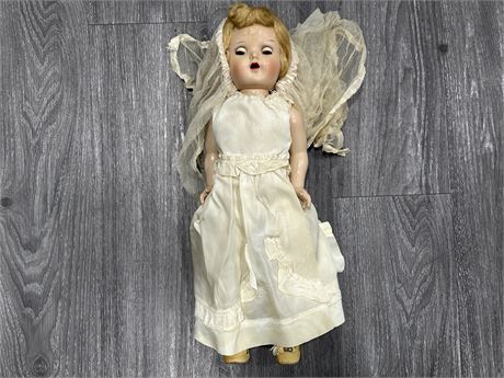 ANTIQUE DOLL IN BRIDAL OUTFIT - 19”