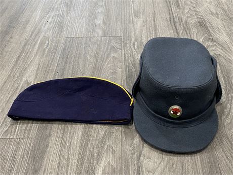 2 MILITARY HATS INCL: 1 SWEDISH AIRFORCE (1966)