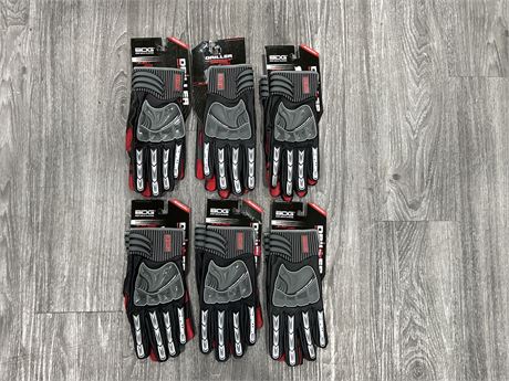 6 NEW PAIRS OF BDG DRILLER GLOVES SIZE XL