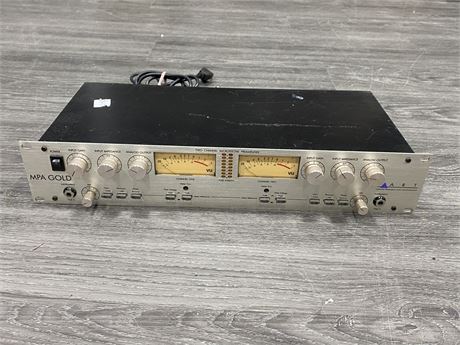 MPA GOLD 2 CHANNEL MICROPHONE PREAMP - NEEDS WORK AS IS