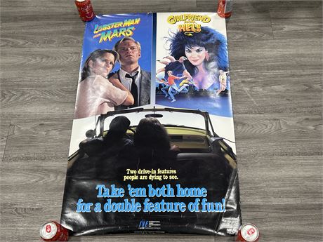 1989 LOBSTER MAN FROM MARS & GIRLFRIEND FROM HELL PROMO POSTER - 25”x38”