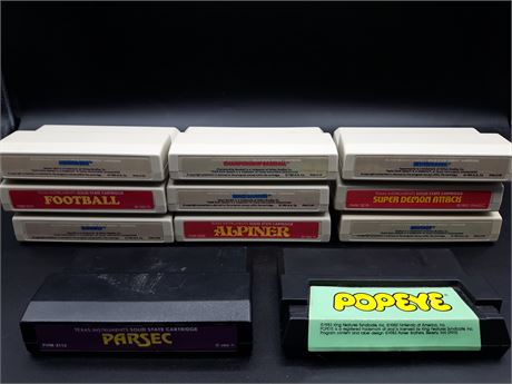 COLLECTION OF TEXAS INSTRUMENTS COMPUTER CARTRIDGES