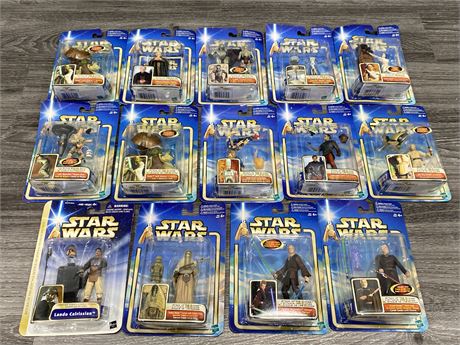 14 UNOPENED STAR WARS HASBRO COLLECTABLES
