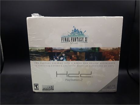 SEALED - FINAL FANTASY XI WITH NETWORK START UP DISC & HARDDRIVE - PS2