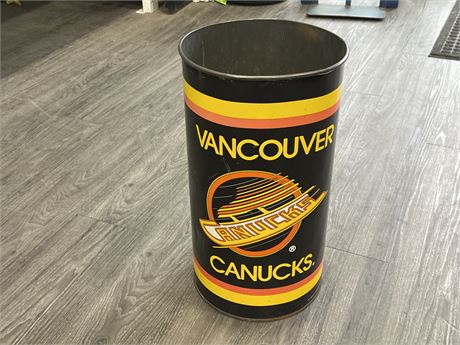 1990 CANUCKS GARBAGE CAN 19” TALL