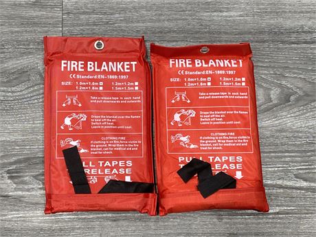 2 NEW FIRE BLANKETS