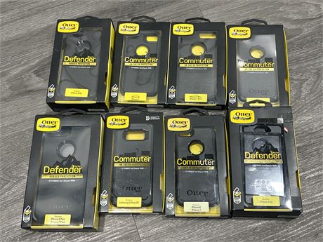 8 NEW/SEALED OTTER BOXES - ALL FOR OLDER IPHONE MODELS