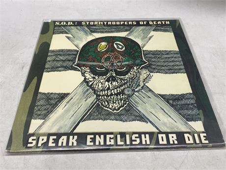 1985 STORMTROOPERS OF DEATH - SPEAK ENGLISH OR DIE - EXCELLENT (E)