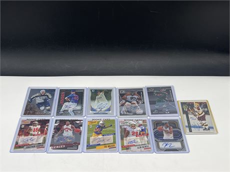 LOT OF AUTO CARDS - NEAR MINT COND.