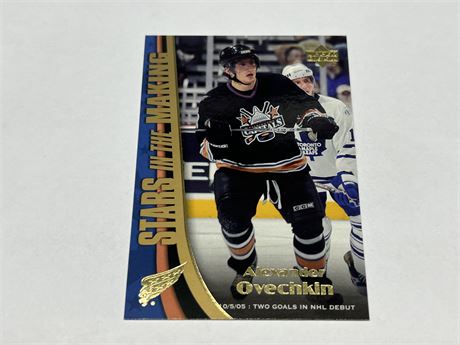 OVECHKIN STARS IN THE MAKING ROOKIE CARD