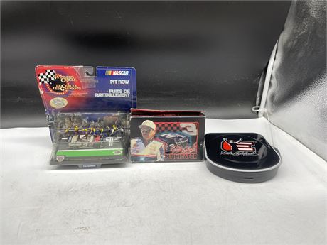 DALE EARNHARDT NASCAR PIT ROW SERIES, PLAYING CARDS & TIN DISC HOLDER
