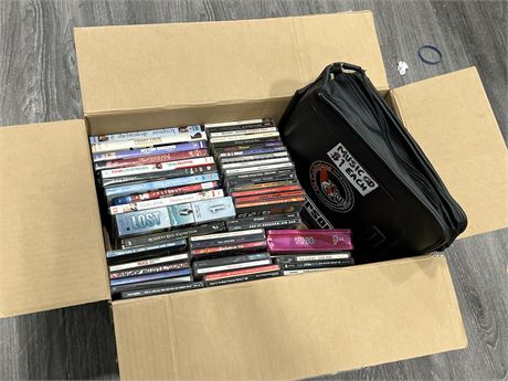 BOX OF CDS / DVDS