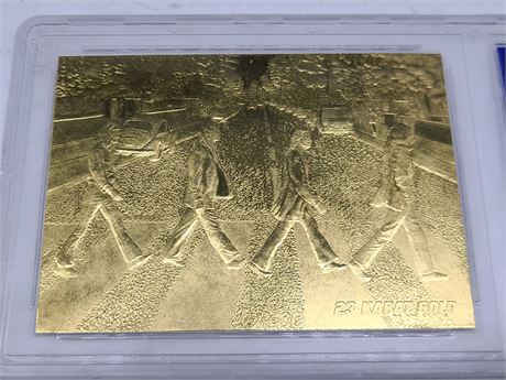 BEATLES ABBEY ROAD 23KT GOLD FOIL CARD L.E #5455 (Mint/sealed)