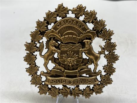 CALGARY POLICE SERVICE SOLID BRASS PLAQUE (5.5”x6”)