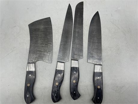 QUALITY GORMET KNIFE SET WITH CLEAVER