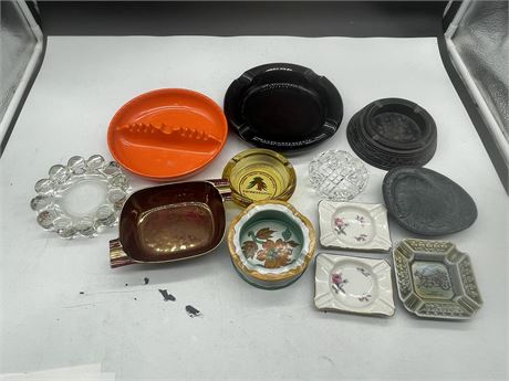 VINTAGE 10+ ASHTRAYS - 1950’S + 1990’S