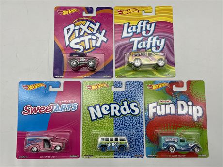 FULL SET OF HOT WHEELS CANDY SERIES W/REAL RIDER TIRES 2016