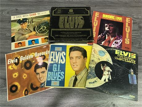 6 ELVIS RECORDS (Mostly scratched)