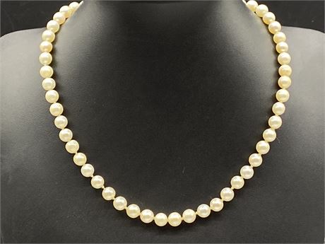 QUALITY ANTIQUE REAL PEARL NECKLACE (15”)