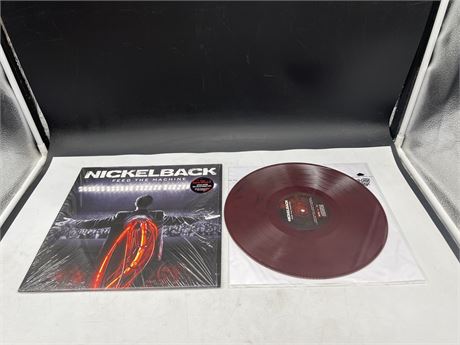 NICKELBACK - FEED THE MACHINE - LIMITED EDITION RED & BLACK LP - MINT (M)