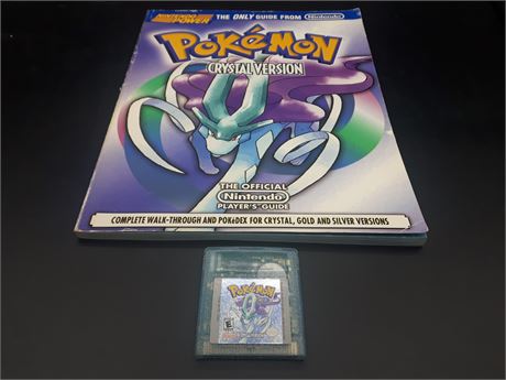 POKEMON CRYSTAL W/GUIDE BOOK (VERY GOOD CONDITION)